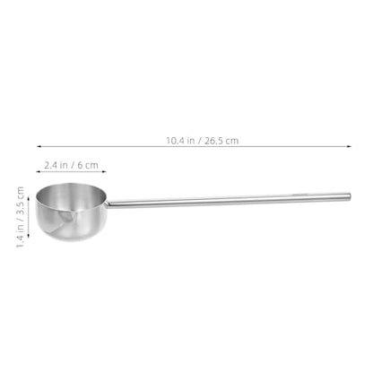 Stainless Steel Soup Ladle Long Handle Water Ladle for Kitchen Cooking Serving Soup Oil Dipping Home Restaurant Canteen Use 10.43X2.36X1.37In