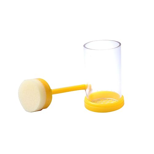 BESPORTBLE Bee Queen Marker Bottle Plunger Easy Use Marking Cage for Beekeeping Yellow Plastic Beekeeping Equipment for Identifying
