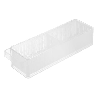 Yamazaki Home Tower Fridge Organizer & Colander – Adjustable Divider For Custom Storage – Stackable Produce Bin For Washing & Storing Ingredients – Easy To Clean & Disassemble - Plastic -