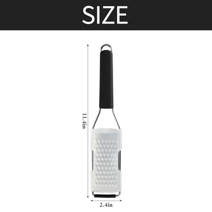 Cambom Cheese Grater Lemon Zester, Graters for Parmesan Cheese, Lemon, Citrus, Garlic, Nutmeg, Chocolate, Fruits, Vegetables, Ginger, Vegetable & Cheese Shredder with Stainless Steel Coarse Blade - color: Black, size: Set of 1, style: Coarse Blade
