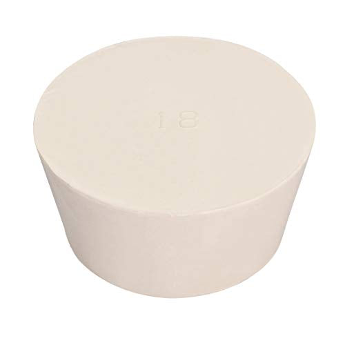 uxcell White Tapered Shaped Solid Rubber Stopper for Lab Tube Stopper Size 90-100mm 1pcs - size: 82x101x50mm