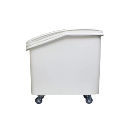 TrueCraftware- 21 Gallon Shelf Ingredient Bin (335 Cups) White with Clear Sliding Lid Casters & Measuring Scoop- Plastic Kitchen Pantry Storage Bin for Dry Food Flour Sugar Kitchen Restaurant - size: 21 Gallon