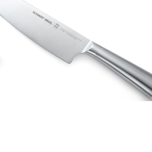 Schmidt Brothers - Atlas Series - 7-Piece Knife Set, High-Carbon Stainless Steel Cutlery with Natural Wood Knife Block - color: Atlas