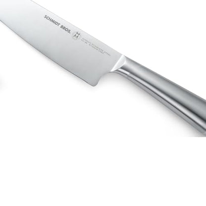 Schmidt Brothers - Atlas Series - 7-Piece Knife Set, High-Carbon Stainless Steel Cutlery with Natural Wood Knife Block - color: Atlas