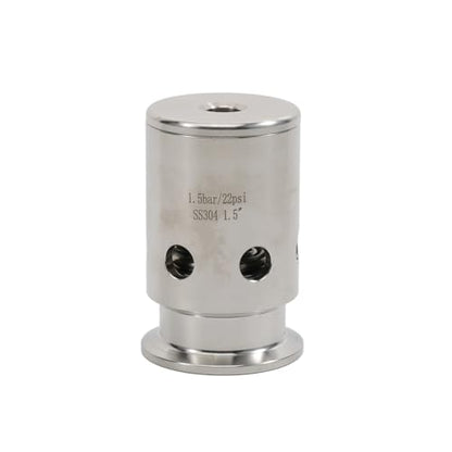 Stainless Steel 304 Pressure Relief Valve Tri Clamp 1.5" - 1.5bar/22psi Vacuum Breaker for Homebrew Conical Fermenters