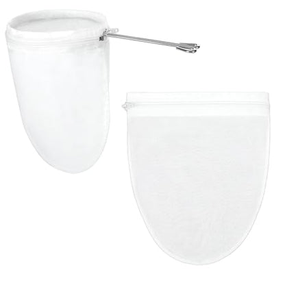 3 Pcs Fine Mesh Strainer Bags, Reusable Cheese Cloth Bag with Zipper, Tea/Coffee Filter, Food Grade Filter for Coffee Soy Thai Tea, Yogurt Nut Milk and Soup