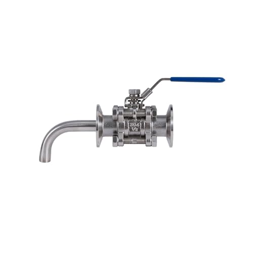 Home Brewing 1.5 Inch Tri Clamp Ball Valve & Racking Arm Pick-up Tube Stainless Steel 304 Homebrew Boil Kettle Conical Fermenter Parts Brewing Accessories