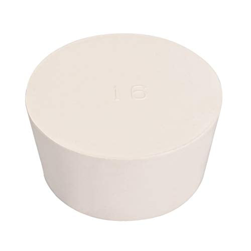 uxcell White Tapered Shaped Solid Rubber Stopper for Lab Tube Stopper Size 75-80mm 1pcs - size: 74x85x43mm