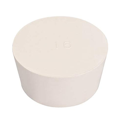 uxcell White Tapered Shaped Solid Rubber Stopper for Lab Tube Stopper Size 75-80mm 1pcs - size: 74x85x43mm
