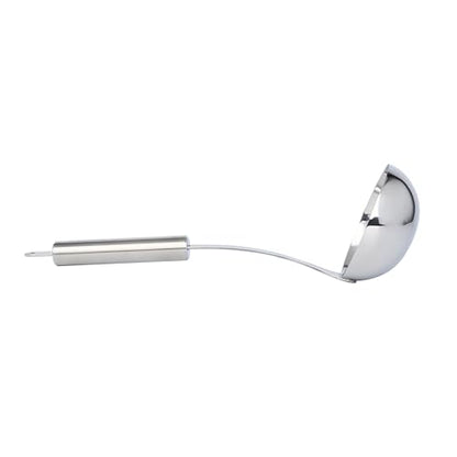 Restaurantware Stainless Steel Soup Ladle - German Standard Large Kitchen Ladle with Deep Bowl Design, Dishwasher Safe, Heat Resistant - Serving Ladle for Soups, Stews, Sauces - style: Steel Serving Ladle