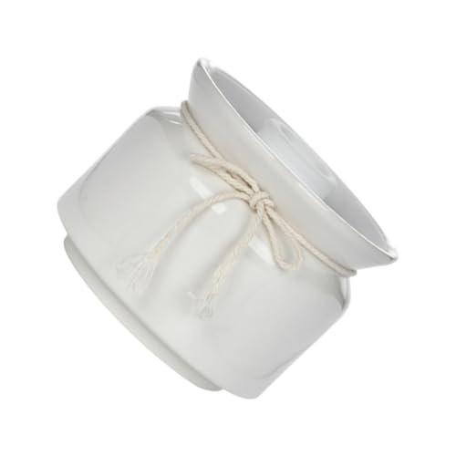 Amosfun Ceramic Food Storage Jar 300ml Sealed Pickle Fermentation Crock Airtight Kitchen Canister for Sauerkraut and Tea Container