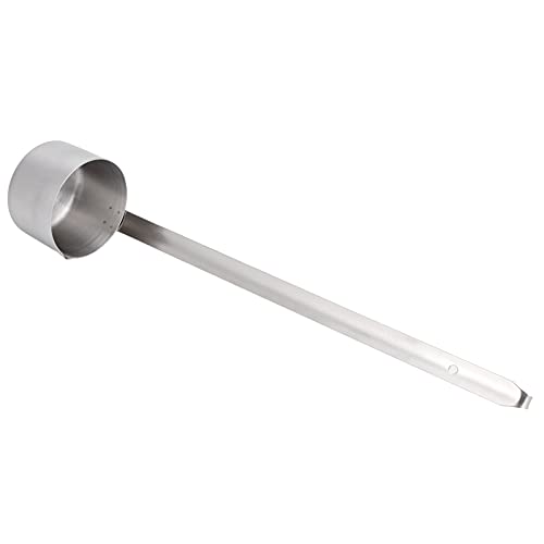 BORDSTRACT Wine Ladle, Stainless Steel Long Handle Wine Dipper Flat Bottom Oil Vinegar Sauce Ladle Wine Measuring Cup Dipper Spoon with Hook for Pouring Sauce Oil Coffee Beer(250ml)
