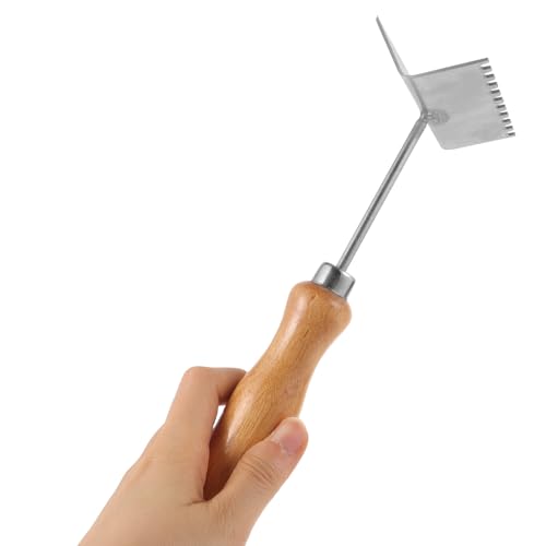 Vaguelly Stainless Steel Beehive Scraper with Sharp Edges for Cleaning Beehive Frames and Wooden Frames, Silver Beekeeping Tool for Professional Beekeepers and Hive Maintenance