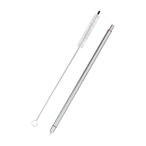 14" Stainless Steel Spring-Loaded Bottle Filler Kit Homebrew Bottle Wine Filling Equipment with Cleaning Brush for Beer, Wine, Kombucha, Home Brewing Making