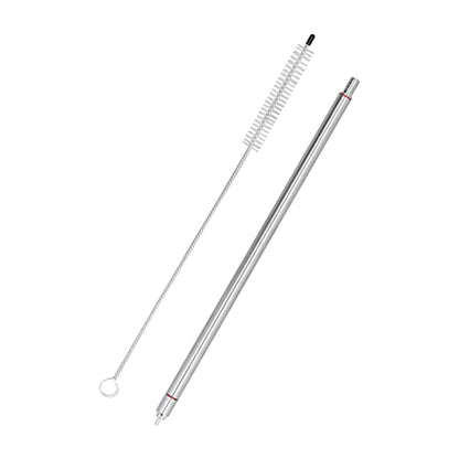 14" Stainless Steel Spring-Loaded Bottle Filler Kit Homebrew Bottle Wine Filling Equipment with Cleaning Brush for Beer, Wine, Kombucha, Home Brewing Making