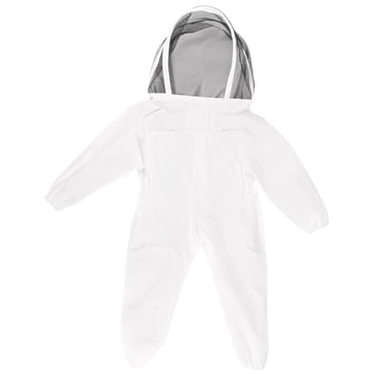 Young Beekeeper Suit with Gloves, Full Body Protective Beekeeping Outfit, Breathable, White, 15.7 x 11.8 x 0.8 in