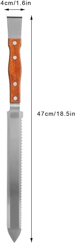 Multifunctional Stainless Steel Honey Cutter Knife Scraper Beekeeping Tool with Wood Handle for Honey Harvesting Extracting Bee Keeping,Honey Uncapping Knife, Honey Cutter Honey Knife