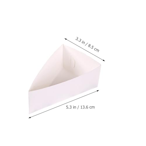 Cabilock 20-Pack Triangle Cake Boxes 5.11 X 3.34 X 1.96 in Box with Lids Food Grade Dessert Containers for Cheesecake Pie Party Picnic Office School Home Restaurant