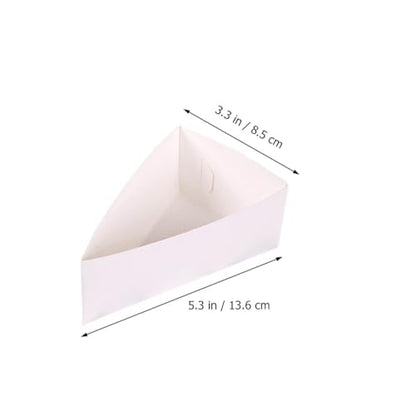 Cabilock 20-Pack Triangle Cake Boxes 5.11 X 3.34 X 1.96 in Box with Lids Food Grade Dessert Containers for Cheesecake Pie Party Picnic Office School Home Restaurant