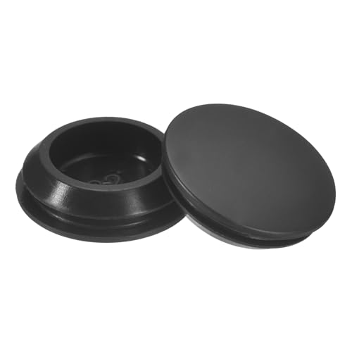 uxcell 8Pcs Silicone Plugs, Rubber Round Snap in Locking Hole Plugs for 22-24mm Hole, Hole Stoppers Waterproof Hole Plug for Metal Tube, Furniture End Caps Inserts, Black - size: 22-24mm