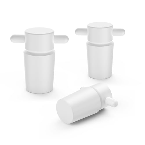 stonylab PTFE Stoppers with Handle, 3-Pack Sizes 24# Lab Standard Mouth Flask Bottle Sealant for Chemical Storage - size: 24#