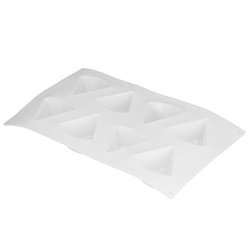 Cheese Silicone, 8 Cavity, White, 29x17x3cm - NonStick Food Grade, Flexible, Heat, Ideal for DIY Baking and Dessert Making