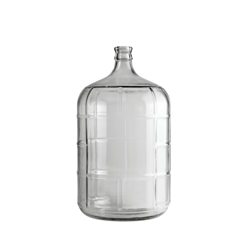 FastRack 3 Gallon Glass Carboy | Clear Fermenter for Wine & Beer | Italian Glass Carboy for Home Brewing, Fermentation Jar & Storage | Durable Wine Carboy & Fermenting Jug | #7 Stopper NOT Included