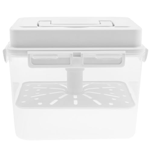 Fermentation jar, Kimchi Containers, Plastic Press Fermentation Container With Hidden Handle Press Tray Design Clear Good Sealing Sauerkraut Press Container for Olives Black Cherries Jalapenos (5L) - color: 5L