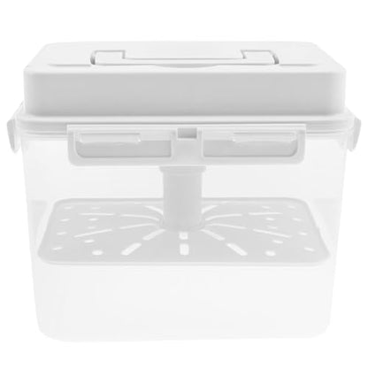 Fermentation jar, Kimchi Containers, Plastic Press Fermentation Container With Hidden Handle Press Tray Design Clear Good Sealing Sauerkraut Press Container for Olives Black Cherries Jalapenos (5L) - color: 5L