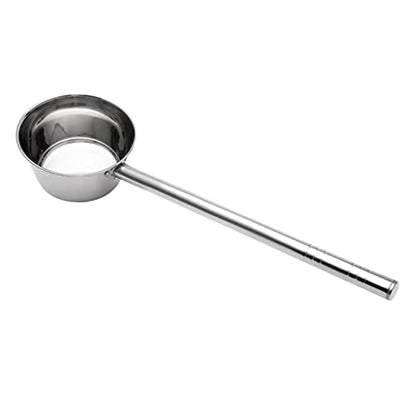 Cabilock Ergonomic Long Spoon for Stirring Stainless Steel Ladle Handle for Cooking Kitchen Gadget for Soup and Water - size: 59X14CM