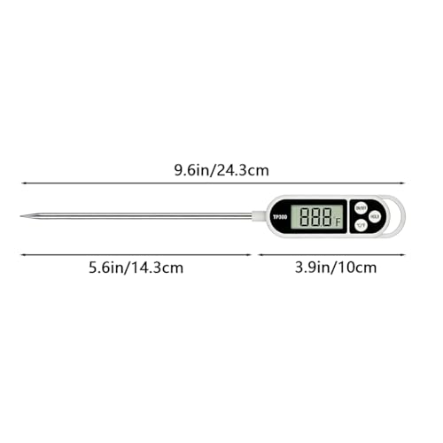 Candy Thermometer Digital Instant Read for Meat Kitchen Cooking Food Oil Deep Fry BBQ Grill Smoker (1, 9.4in) - size: 9.4in