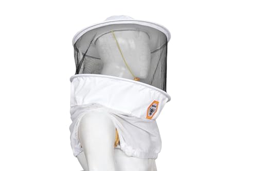 Beekeeping Veil Hat for Beekeepers 360° Protective High Visibility Mesh Breathable Ventilated Design Secure Elastic Fit (BP-106 White-2 Pack Veils) - color: White, size: 2-pack