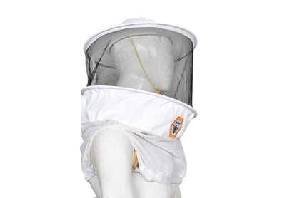 Beekeeping Veil Hat for Beekeepers 360° Protective High Visibility Mesh Breathable Ventilated Design Secure Elastic Fit (BP-106 White-2 Pack Veils) - color: White, size: 2-pack