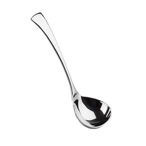 IMEEA 7.6-Inch Small Serving Ladle, 18/10 Stainless Steel Gravy Spoon for Sauce & Dressing - size: 1 x Soup Spoon