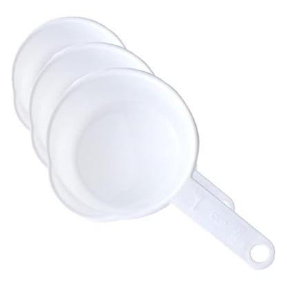 Chef Craft Select Measuring Cup Set, 1/4, 1/3, 1/2 and 1 cup, White (Pack of 3) - size: 1/4, 1/3, 1/2 and 1 Cup (Pack of 3), style: Measuring Cup Set