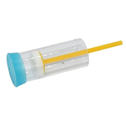 Bee Queen Marking Cage Bottle Box 8pcs Queen Bee Labeled Bottle Beekeeping Equipment Fertility Queen Mark Plastic Bottle Mark with Soft Plunger Bee Marker Tools