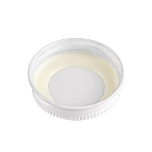 Metal Growler Caps (3 Pack) - For 1-Gallon & 1/2-Gal Sized Glass Jugs - 1.5" (38mm) Dia, Made in USA - Beer/Kombucha/Homebrew Bottle - Food Grade Lid w/Continuous Thread & Plastisol Liner - color: White