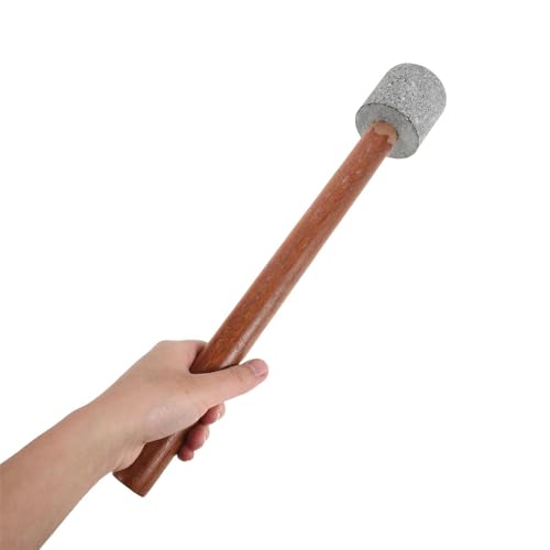 Sauerkraut Cabbage Tamper: Food Fermenting Tamper - Granite Head & Wooden Handle Pickles Making Tool - Cabbage Smashing Pounder for Fermentation Crocks and Home Kitchen - size: 45.00X7.00X7.00CM