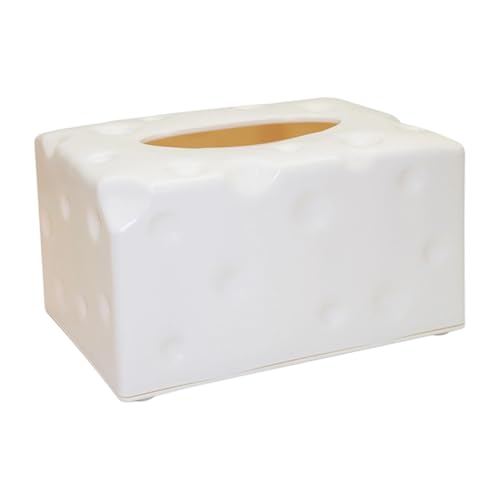 Tissue Storage Box Paper Towel Organiser Cheese Shaped Napkin Dispenser Kitchen Dining Room Essential Napkin Storage Box - color: White