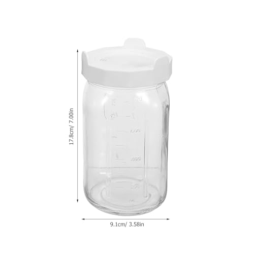 Yardwe 2pcs Quart Mason Jar Sprouting Kit with Mesh Lids - Wide Mouth Glass Sprouting Jars for Kitchen Seed Germination and Microgreens Starter - Home Herb and Vegetable Growing Set