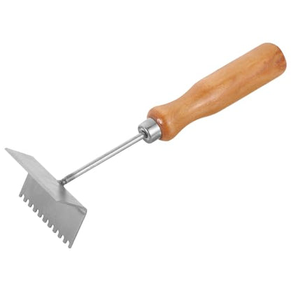 Cabilock Stainless Steel Beehive Cleaner Tool with Wooden Handle, Sturdy Beekeeping Shovel for Lifting Frames and Cleaning Hive Boxes, Rust-Resistant Hive Frame Scraper for Beekeeping