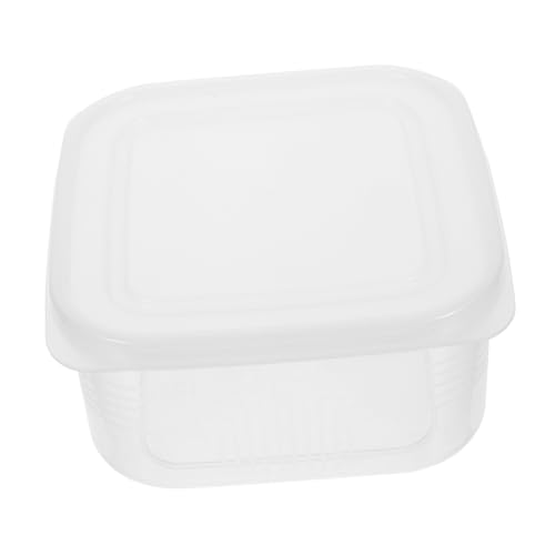 SOLUSTRE Cheese Preservation Box Lid Airtight Food Storage Container for Bread and Fruits Portable Refrigerator Organizer for Kitchen - color: Transparent