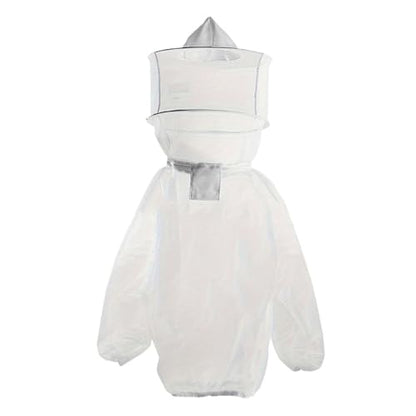 Mosquito Suits For Adult 2Pcs Breathable & Durable Men's Beekeeper Suit - Professional Transparent Protective Jacket with Hooded Veil for Safe Beekeeping