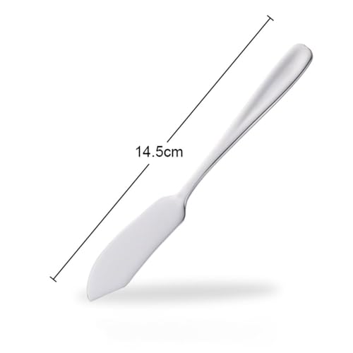 Stainless Steel Butter Knife, Cute Mini 5.7 inches Cheese Dessert Knives Breakfast Spreads Kitchen Knives for Butter Sandwiches Cheese(Silver) - color: Silver