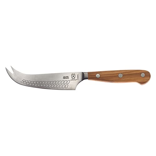 Mercer Culinary Renaissance Olive Wood Hard Cheese Knife, 4.75-Inch - color: Olive Wood Handle, size: 4.75-Inch Hard Cheese Knife