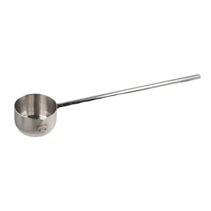 Stainless Steel Soup Spoon, Long Handle Oil Splashing Spoons with Pour Spout Heat-Resistant Hot Oil Scoop Spoon for Serving Chocolates, Gravies and Sauces