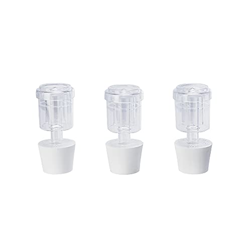 North Mountain Supply 2-Piece Airlocks with #6.5 Rubber Stoppers for Fermentation - Airlocks for Wine Making, Brewing Beer, and Fermenting Foods - 3 Pack