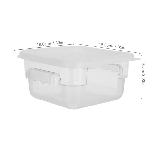 UKCOCO Square Food-grade Plastic Storage Bucket with Lid 2l, Airtight Kitchen Rice Container for Pantry Organization and Food Storage