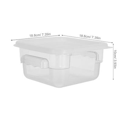UKCOCO Square Food-grade Plastic Storage Bucket with Lid 2l, Airtight Kitchen Rice Container for Pantry Organization and Food Storage