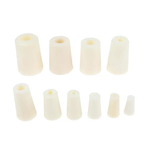 5 Pieces Test Tube Stopper Plugs Rubber Bung Stoppers Silicone Tapered Plugs Bung Airtight Seal Flexible Silicone Suitable for Househo, White, 13mm